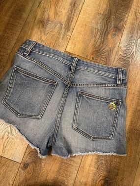 Tory Burch Frayed Denim Shorts size 27 summer festival beach shortys